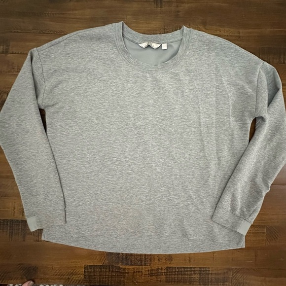 Athleta Women's Sweatshirt Gray Pullover Sweatshirt Size Large Tall - Picture 1 of 6